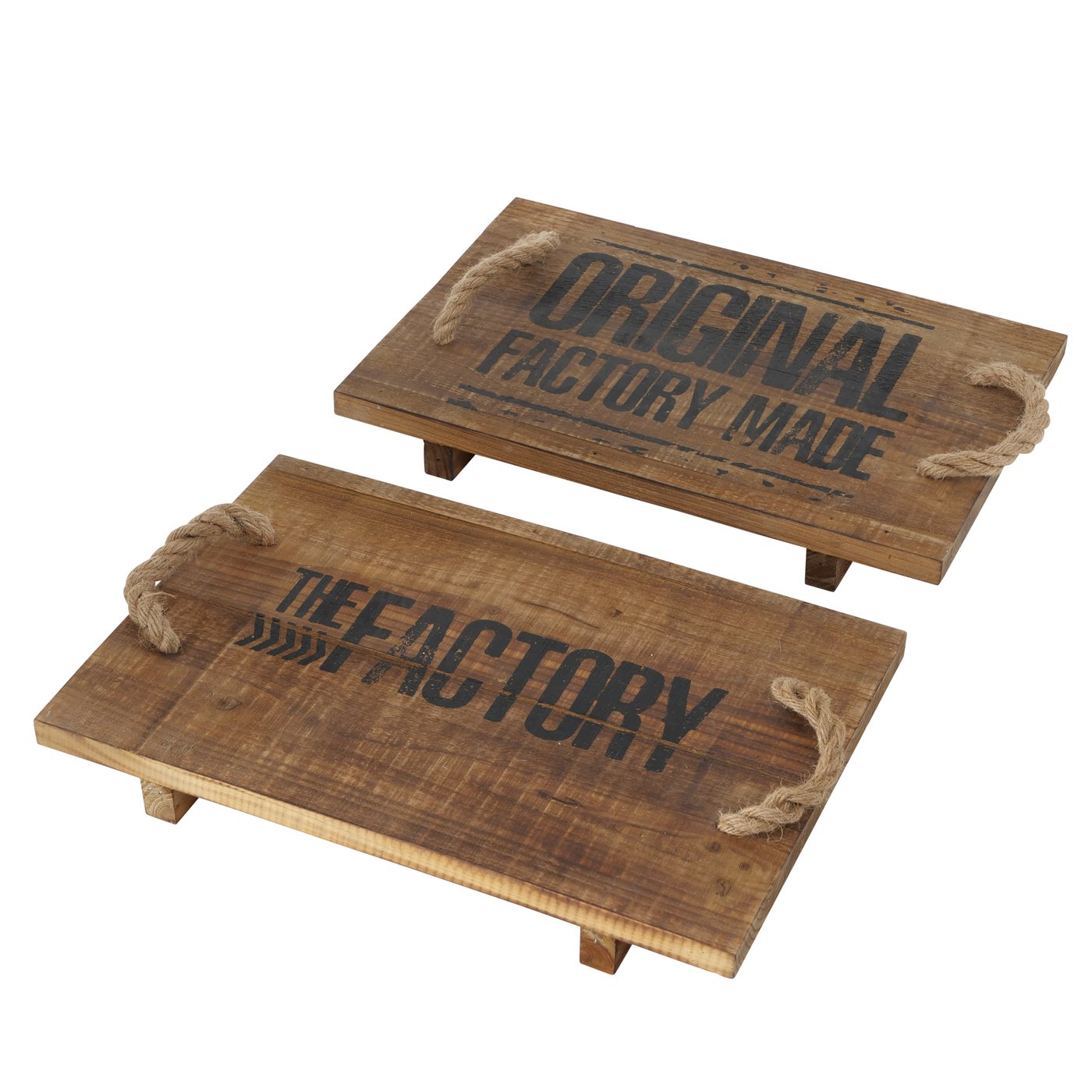 Tablett Grillen Holz Seil