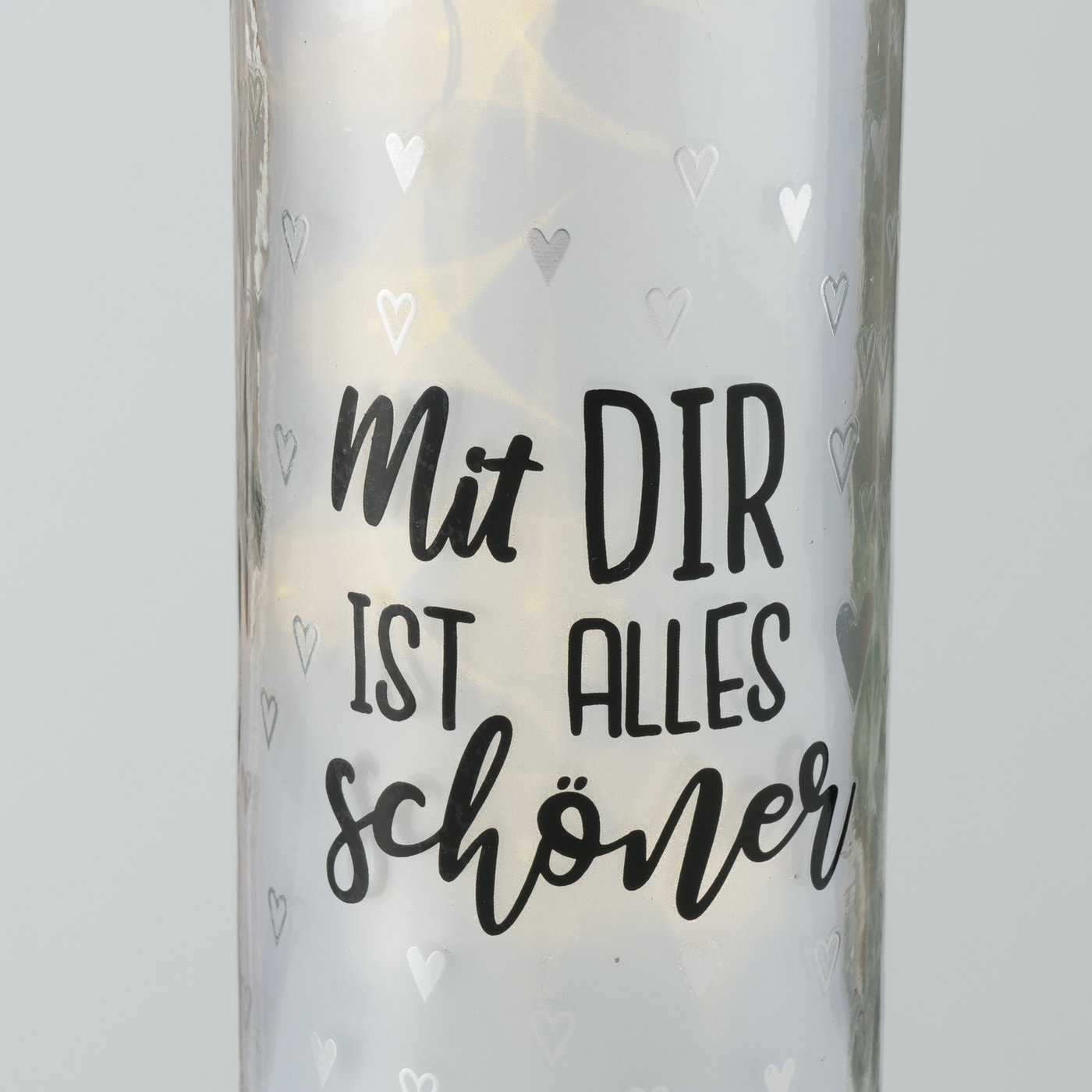 Flasche Glas LED Spruch