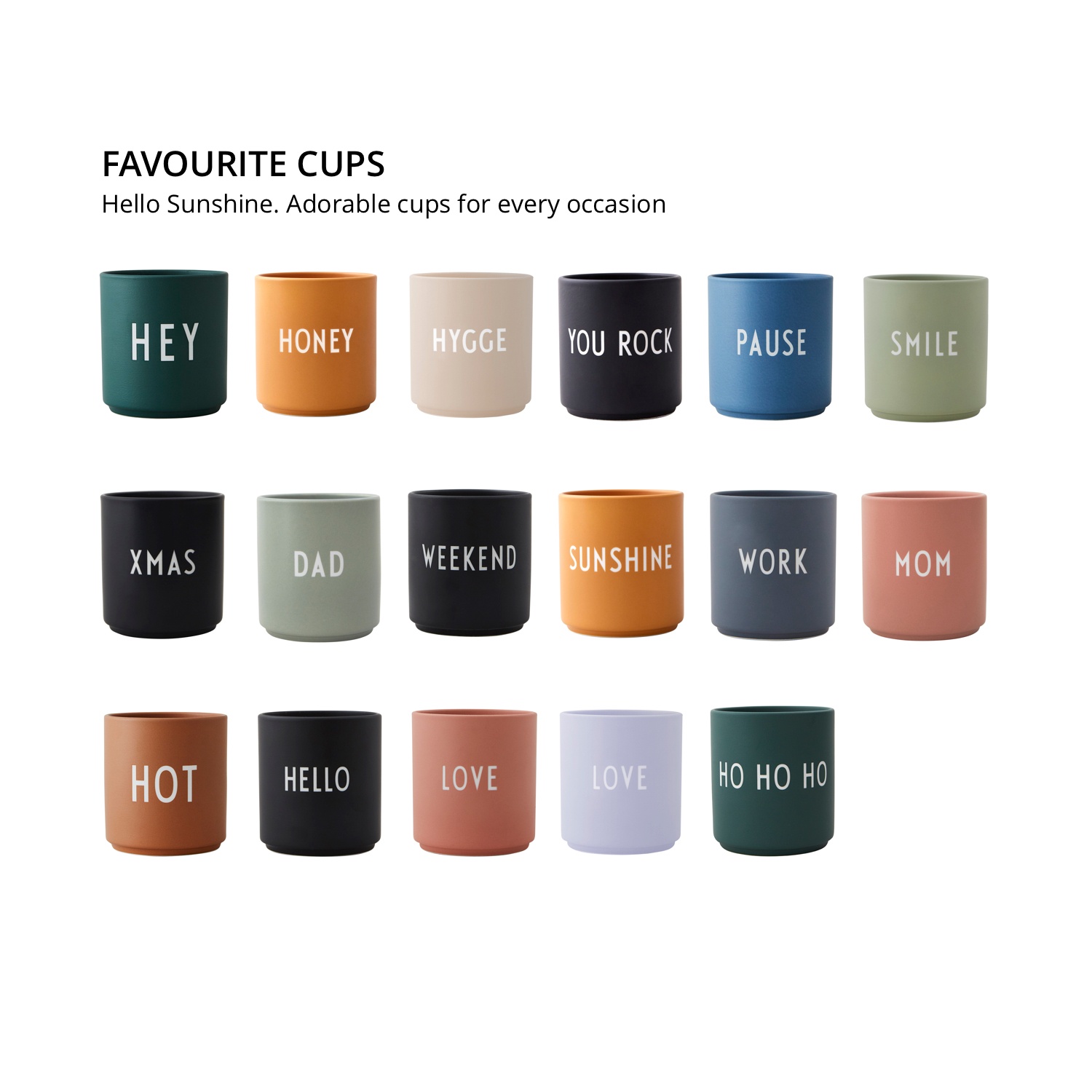 DL Favourite Cups Tassen Übersicht