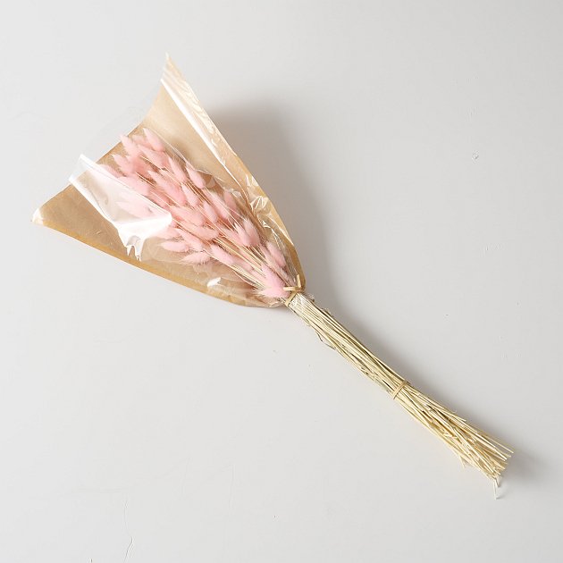 Dekozweig Samtgras rosa