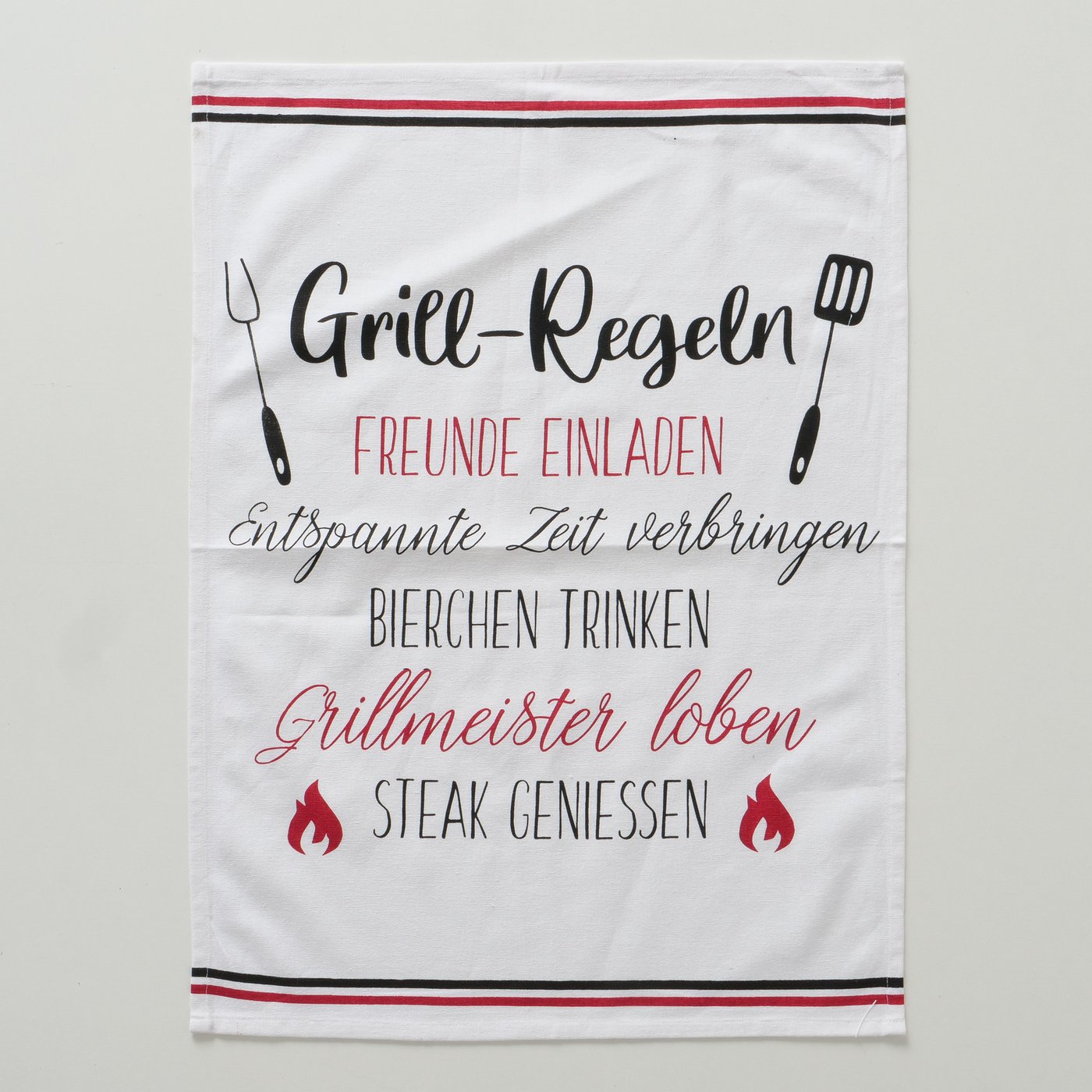 Geschirrtuch Grill-Regeln