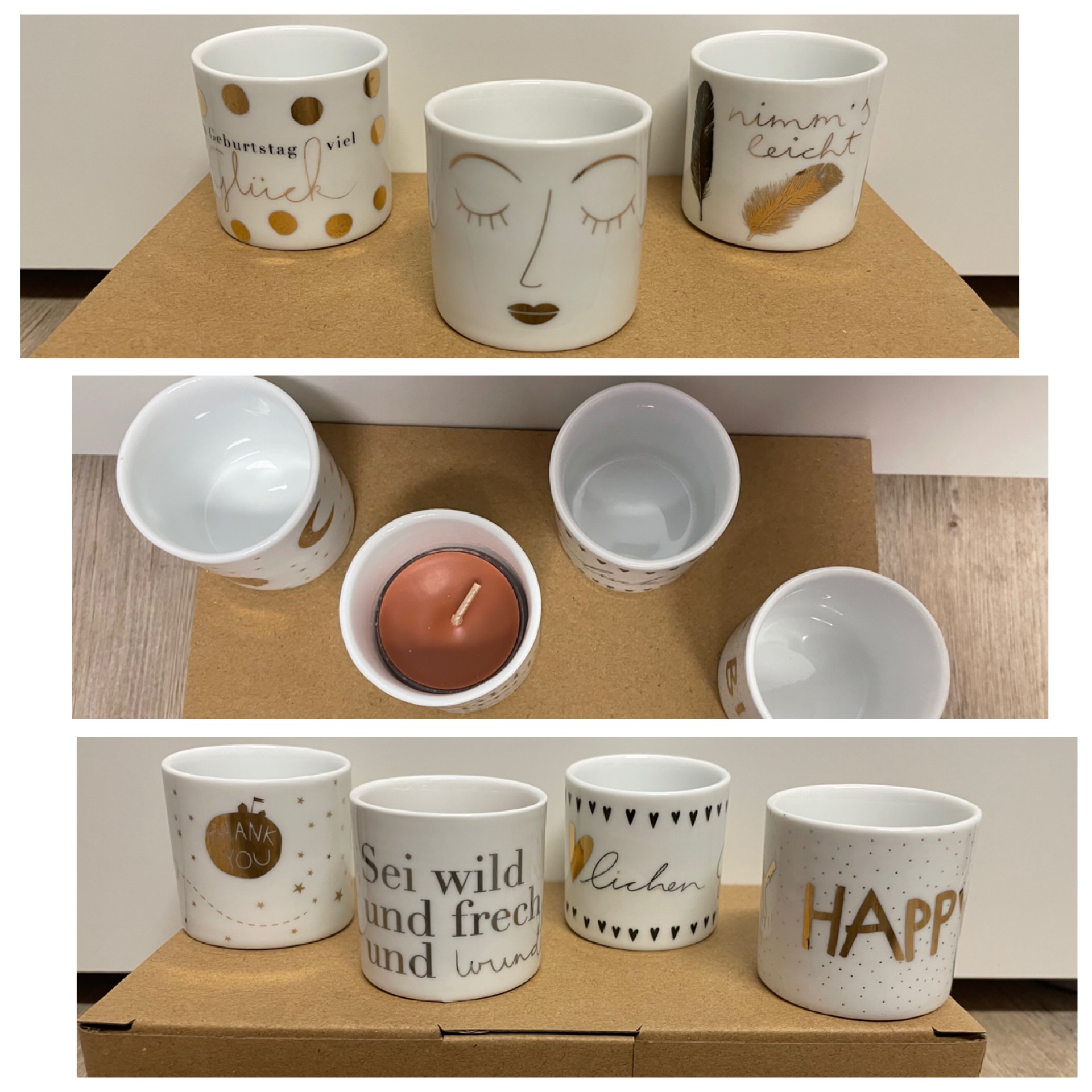 Helle Freude Teelichthalter