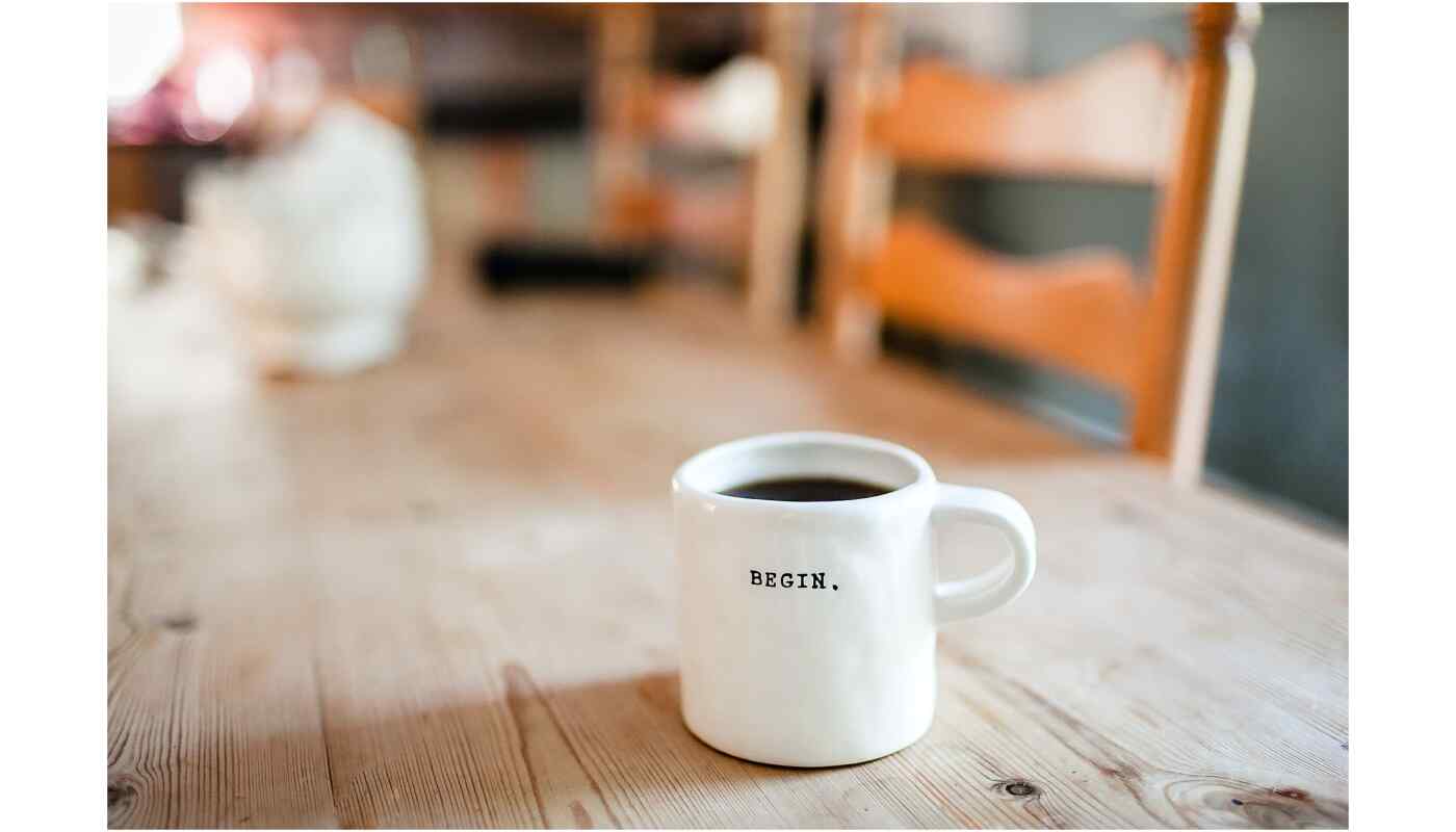 Tasse Kaffee Begin Start