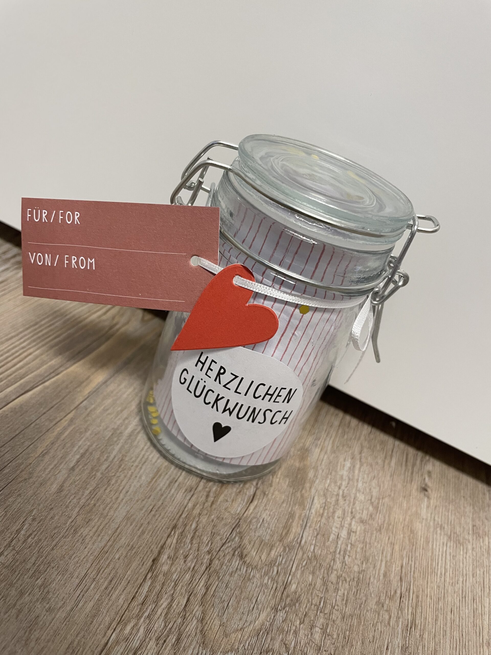 Geschenkglas Herzlichen Glückwunsch