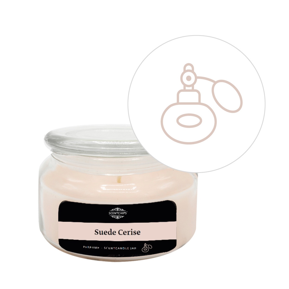 ScentCandle Suede Cerise Klein