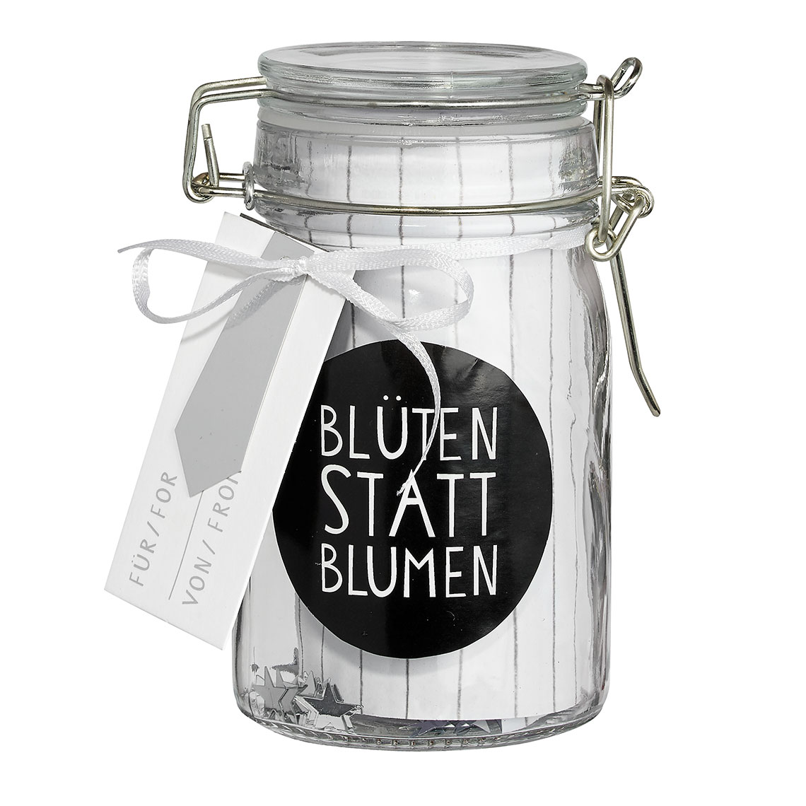 Geschenkglas Blüten statt Blumen