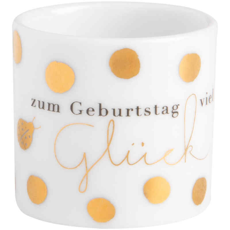 Helle Freude Teelichthalter zum Geburtstag viel Glück