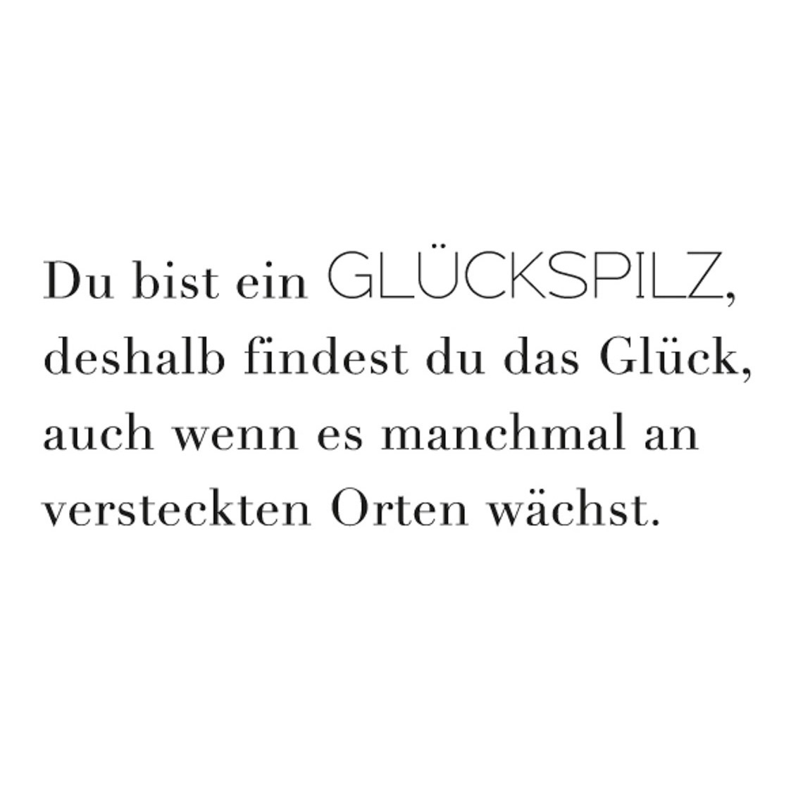 Giving kleiner Glücksbringer Spruch