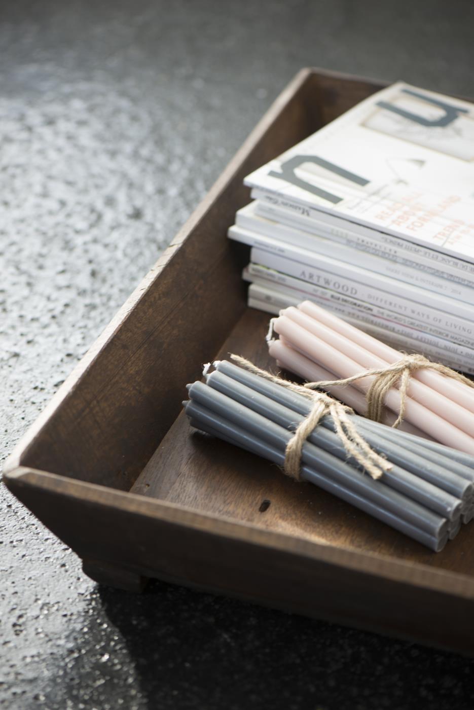 Kerzen dünn hoch 4 Stück Malva Detailbild