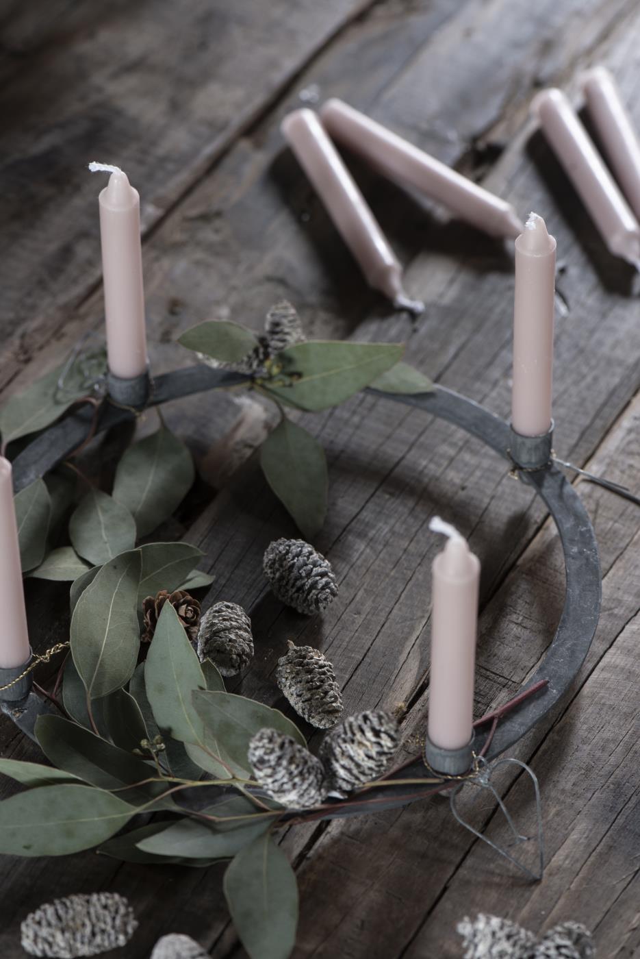 Kerzen dünn 10 Stück malva Detailbild