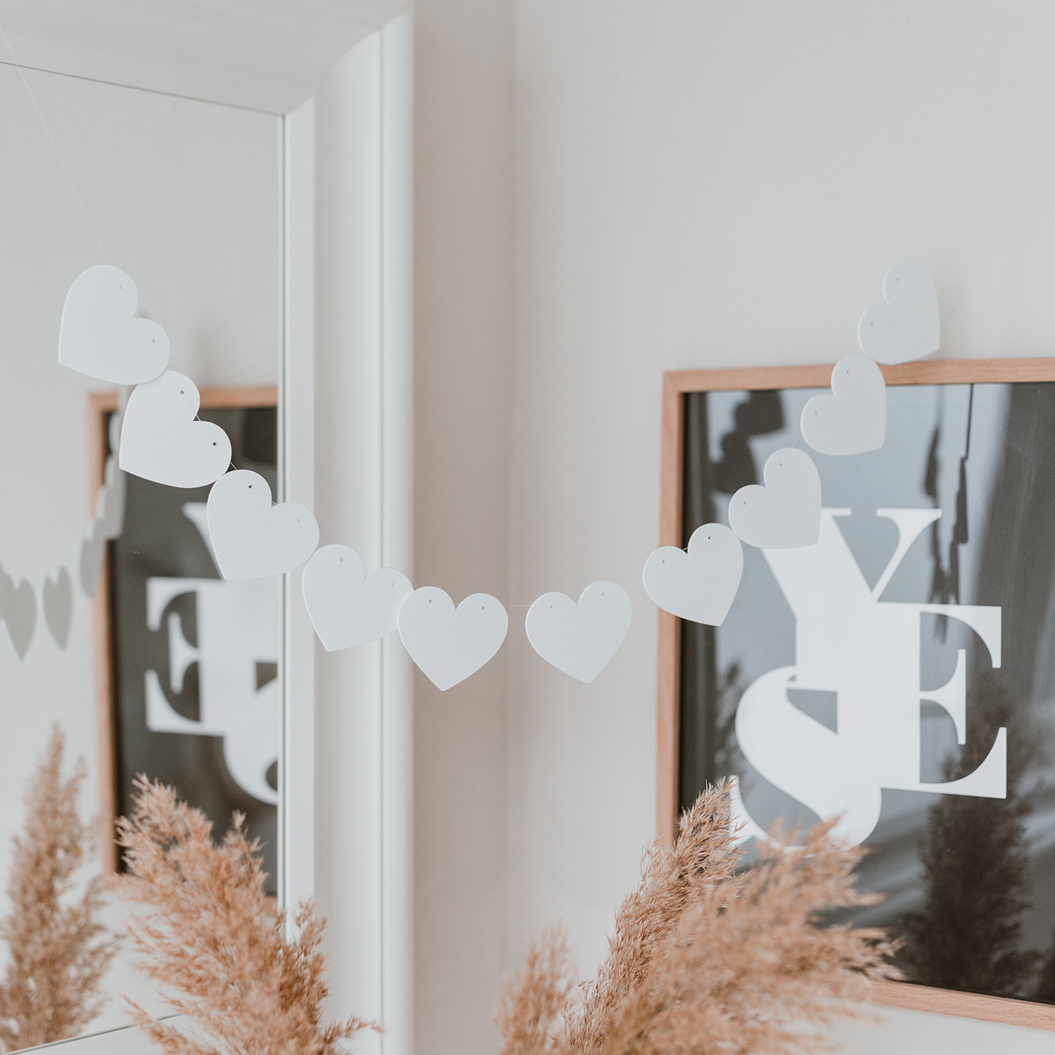 Holzanhänger Herz weiß