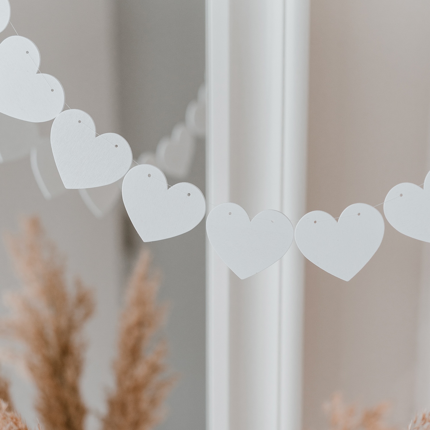 Holzanhänger Herz weiß