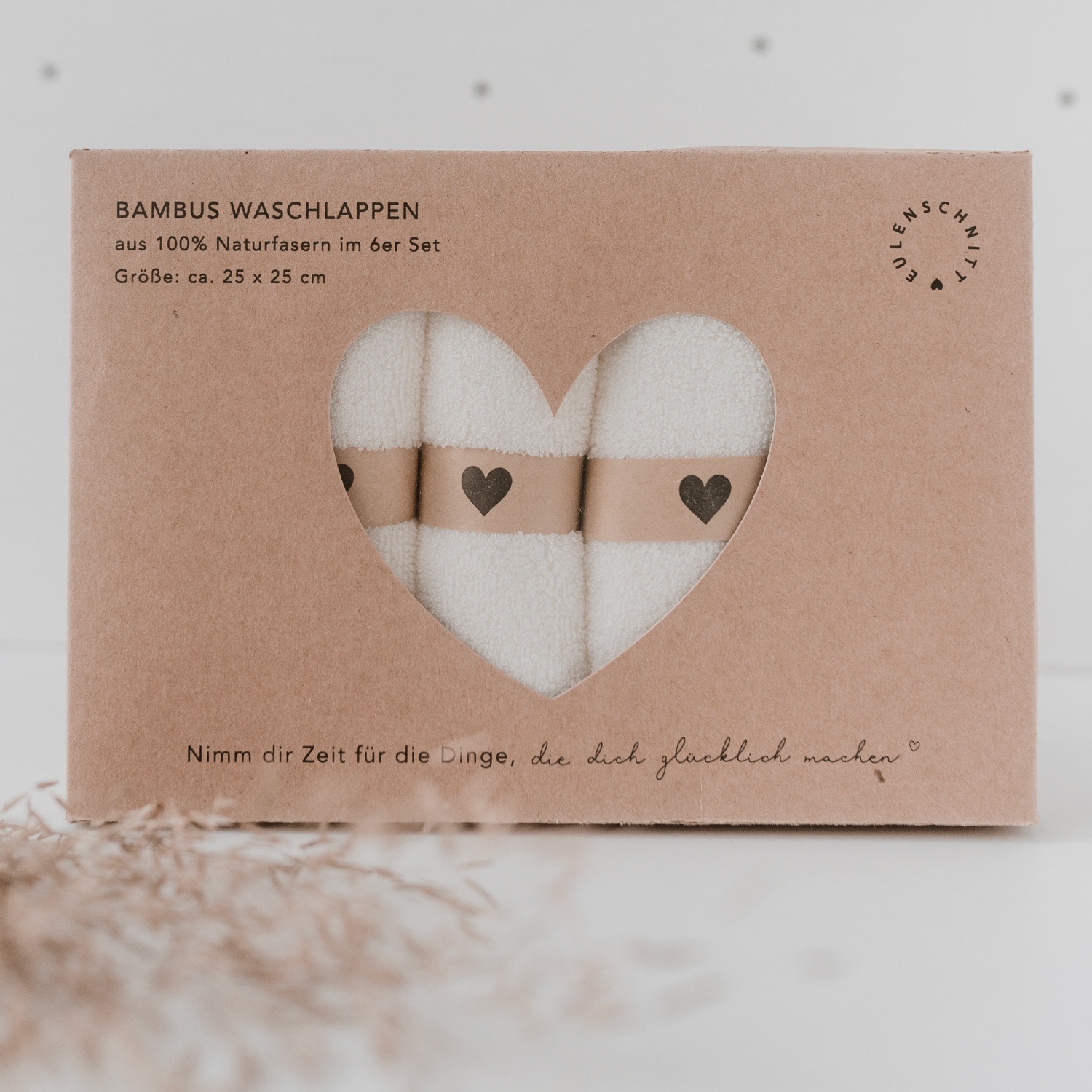 Waschlappen Herz 6er Set