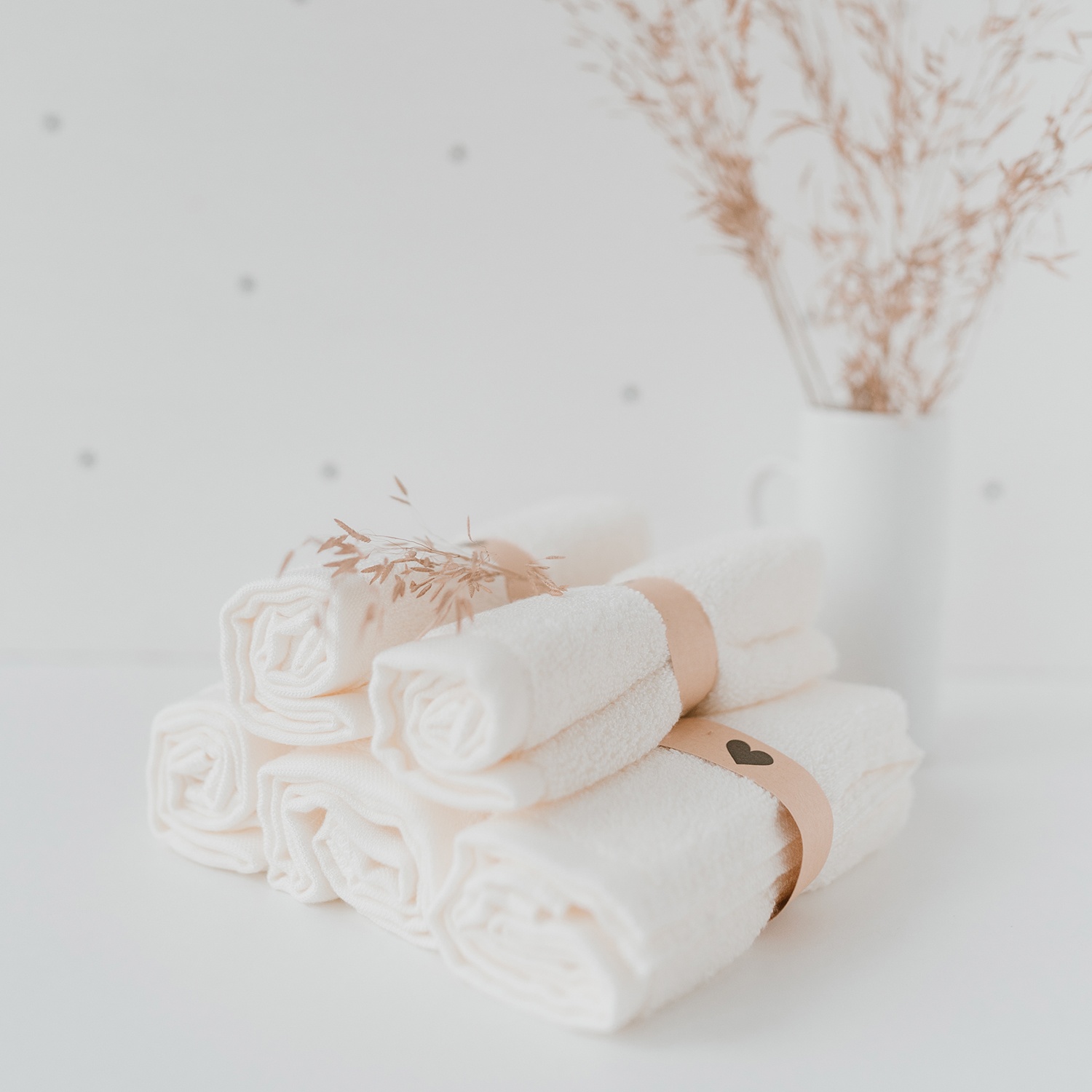 Waschlappen Herz 6er Set