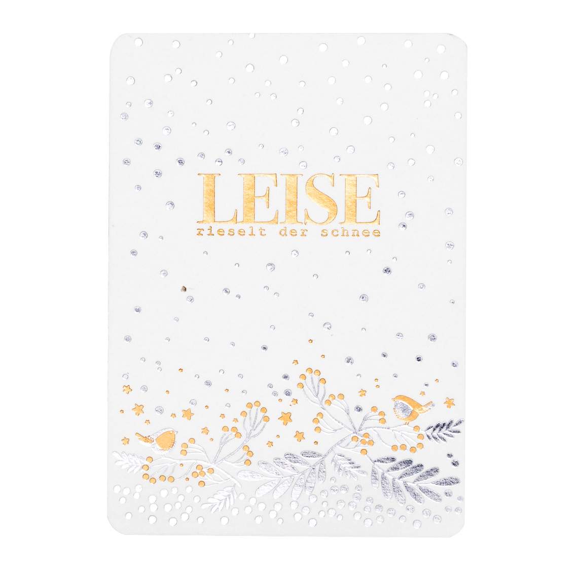 Schneepostkarte Leise rieselt der Schnee