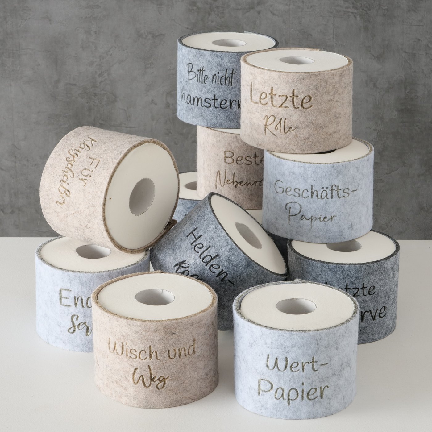 Dekoaufsteller Banderole Toilettenpapier