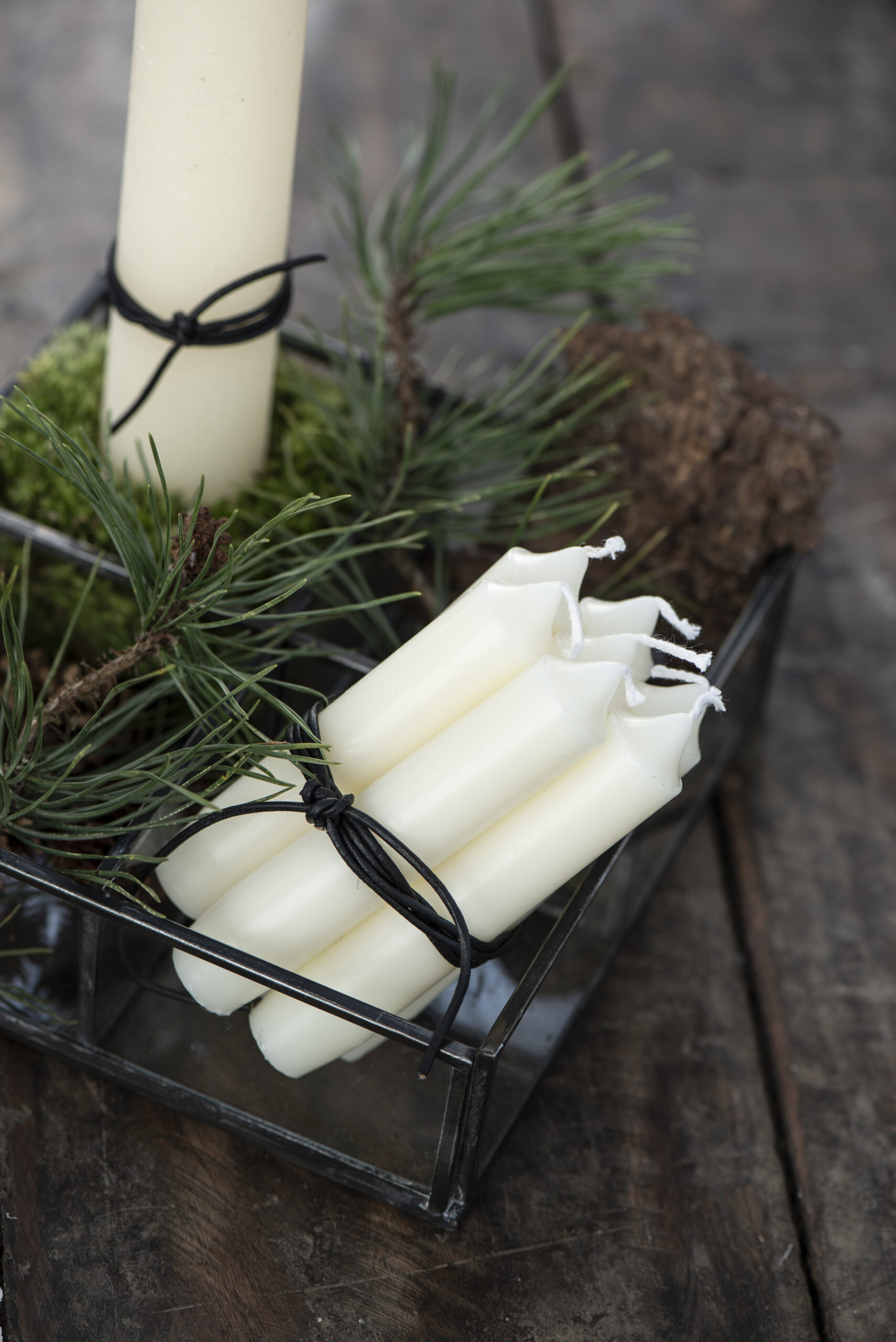 Glasbox mit 4 Fächern