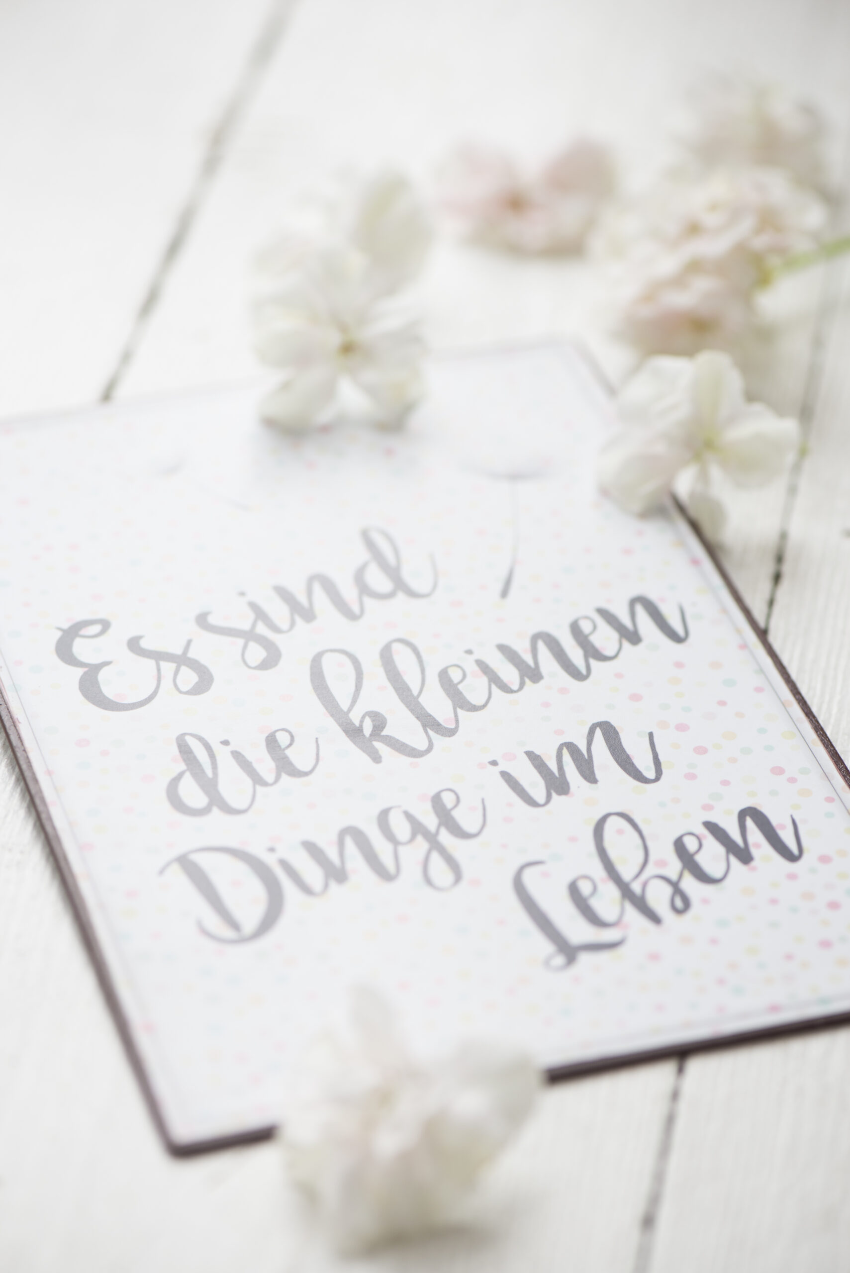 Metallschild Es sind die kleinen Dinge im Leben