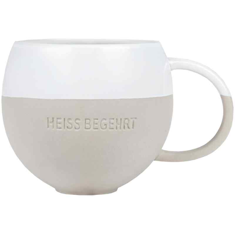 Steinzeug Tasse heiß begehrt