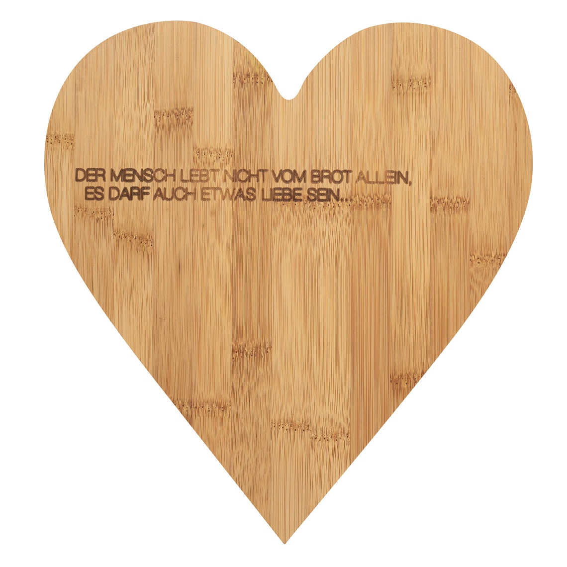 Herzschneidebrett Bambus Mittel