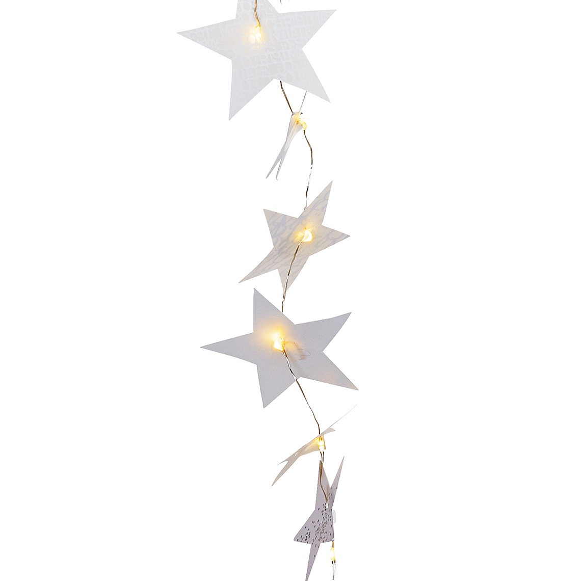 Sternenlichterkette silber