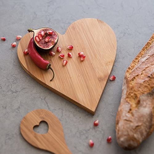 Herzschneidebrett Bambus