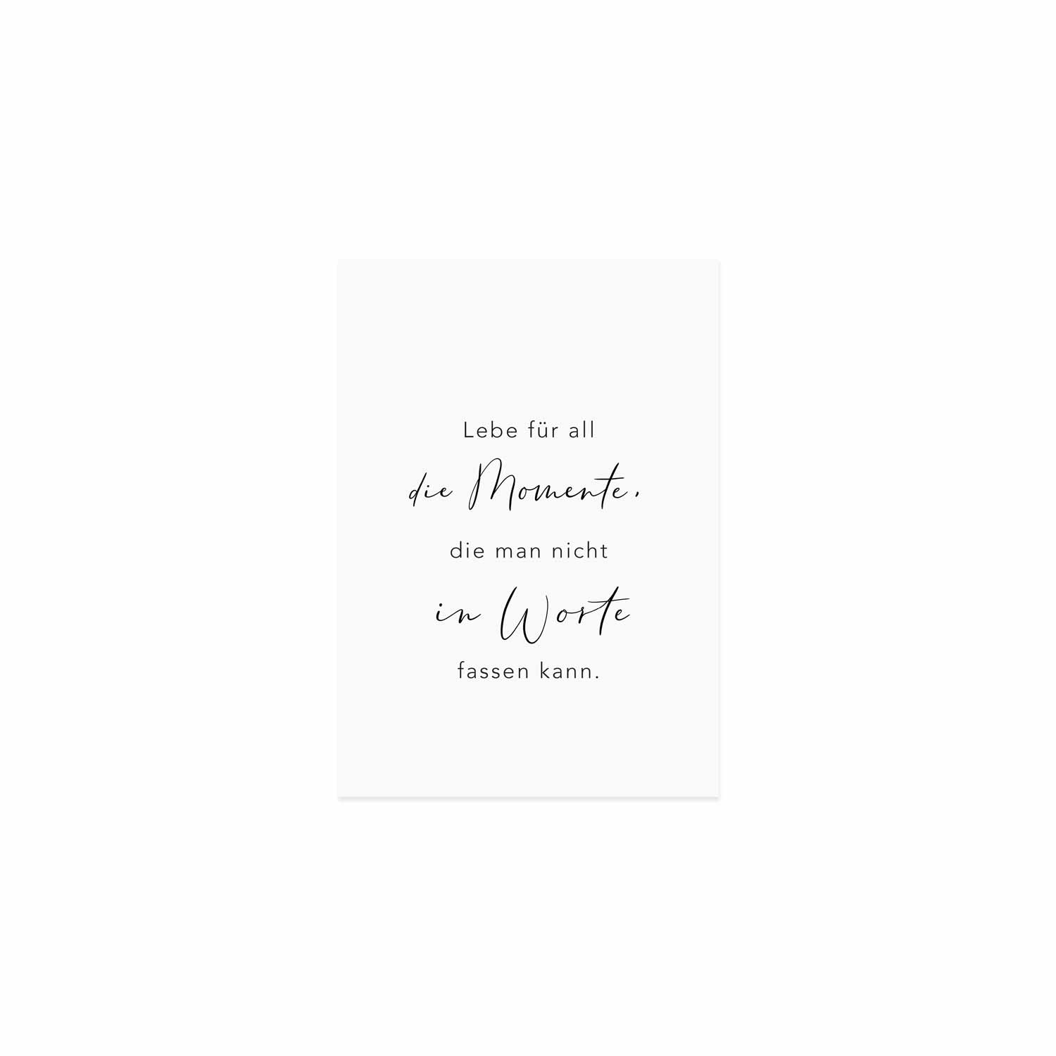 Spruchkarte Momente