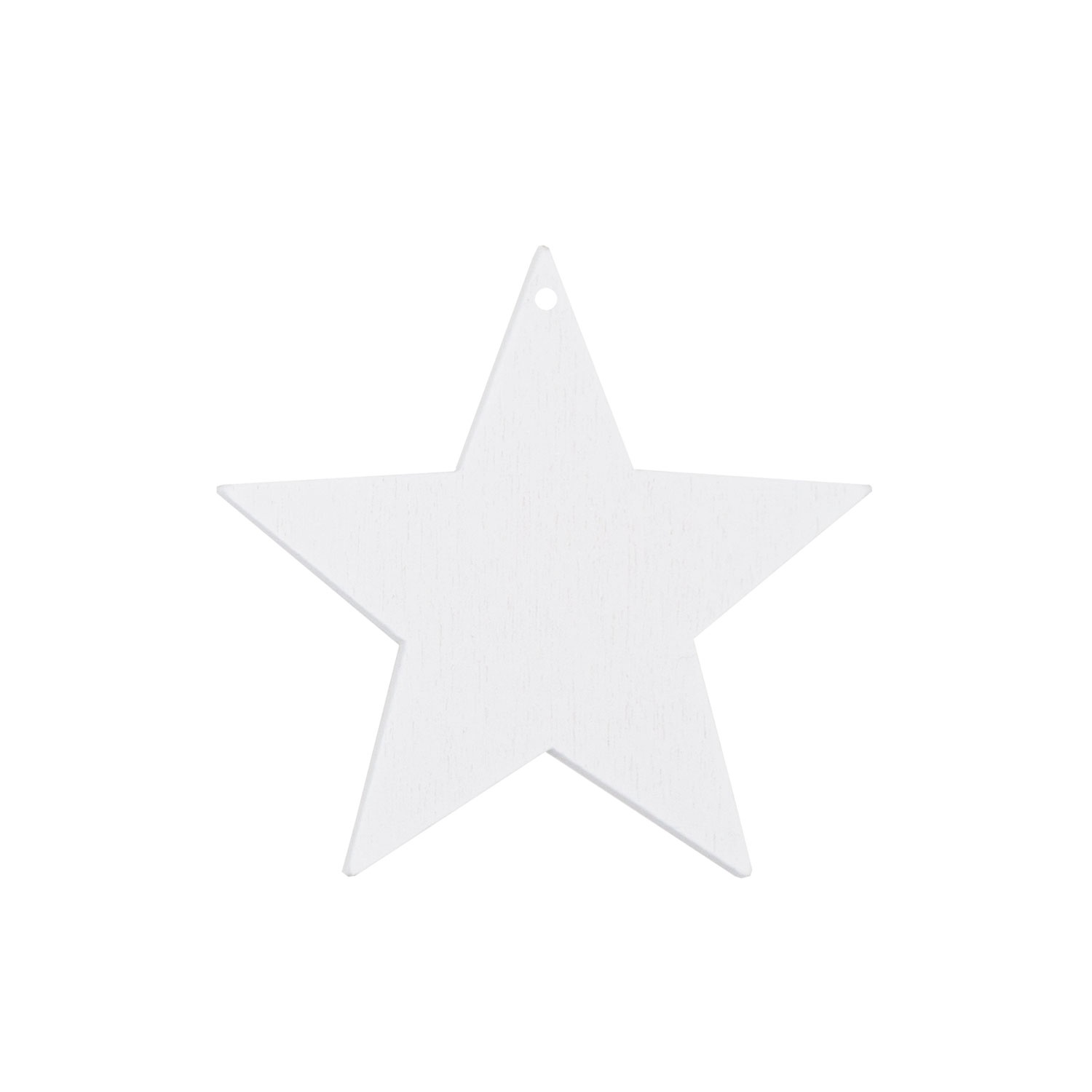 Holzanhänger Stern weiß 8er Set