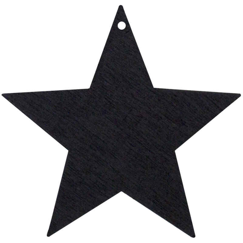 Holzanhänger Stern schwarz