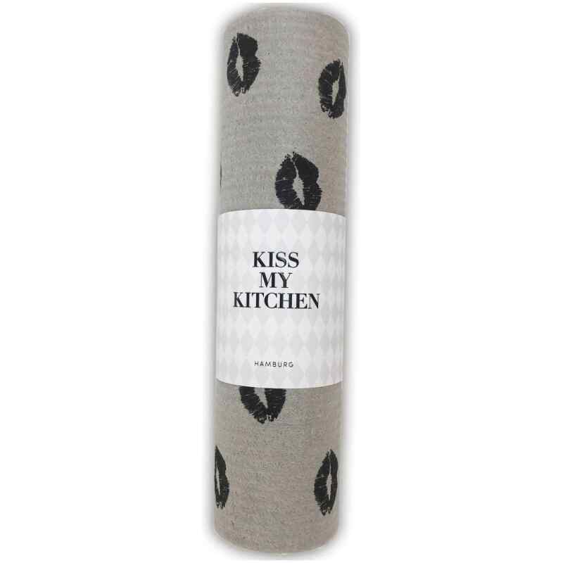 Schwammtuch-Roll Kiss grey-black