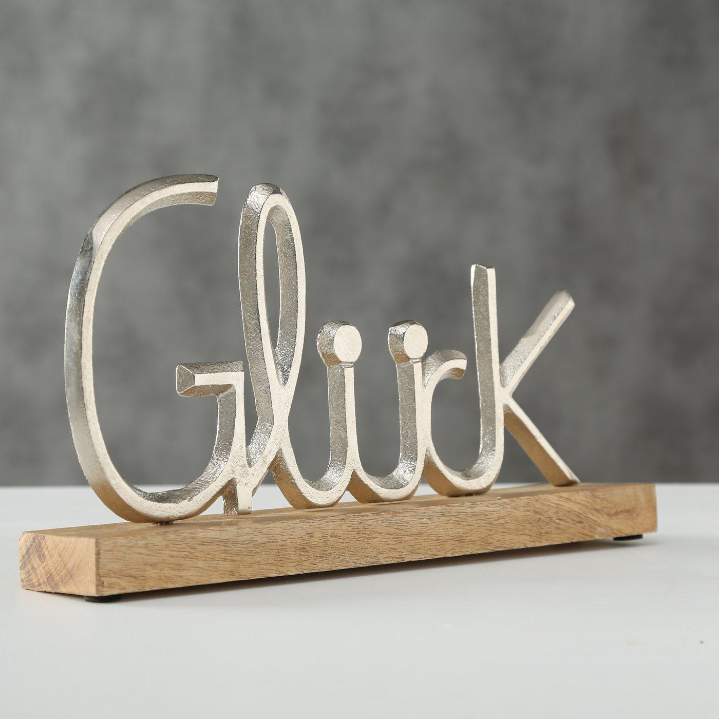 Aufsteller Glück silber