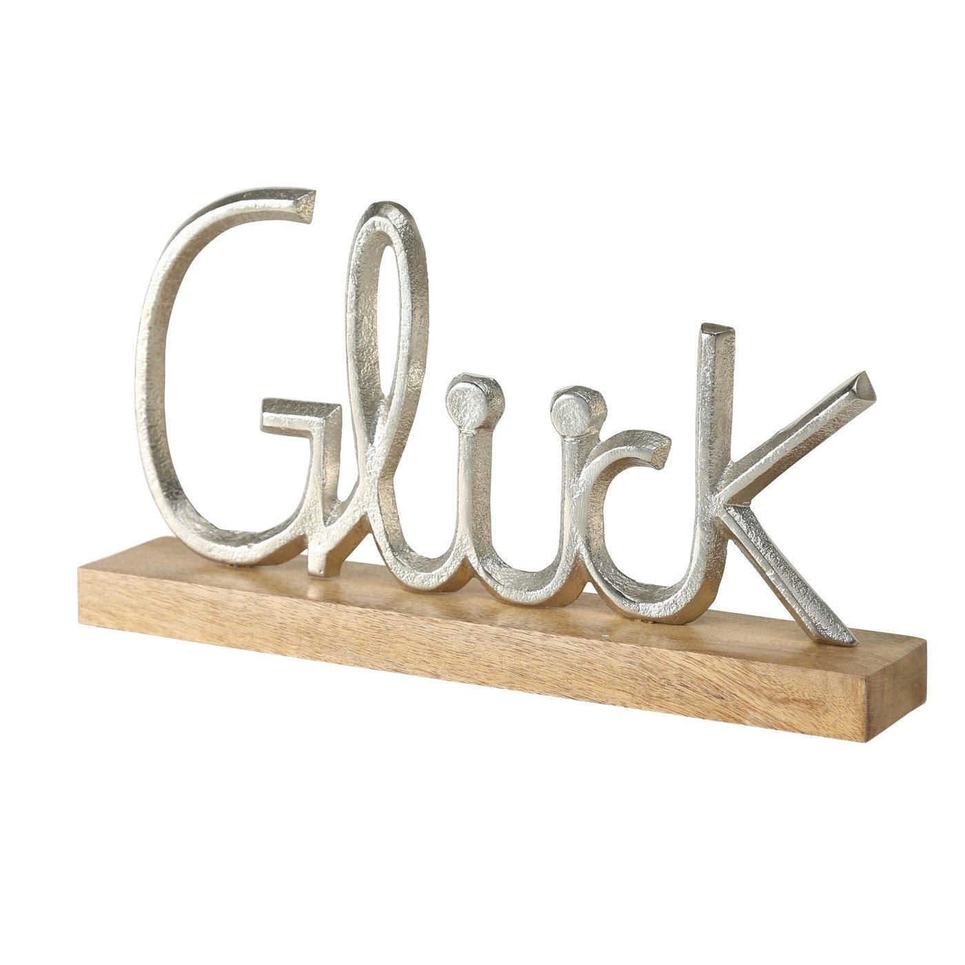 Aufsteller Glück silber