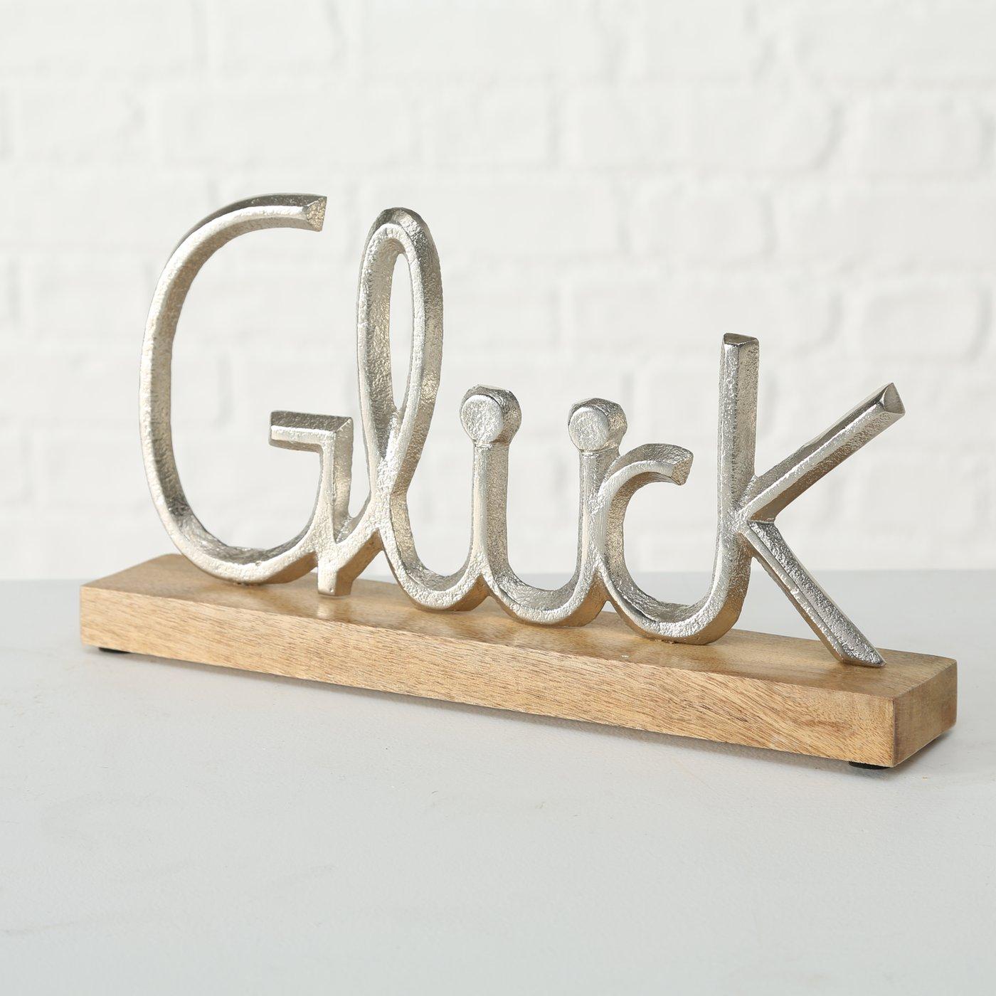 Aufsteller Glück silber