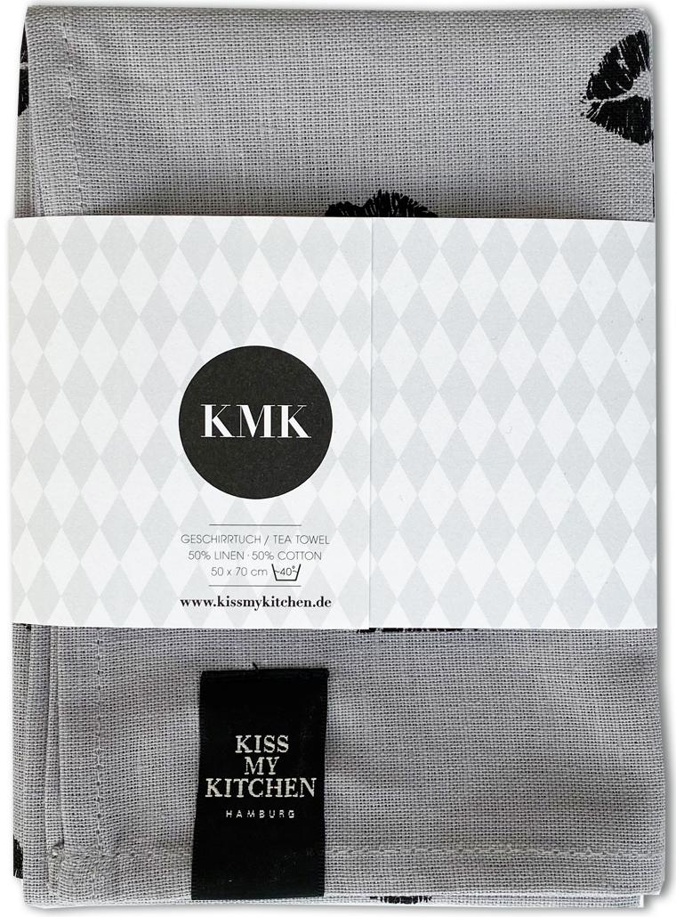 Geschirrtuch Kiss grey-black