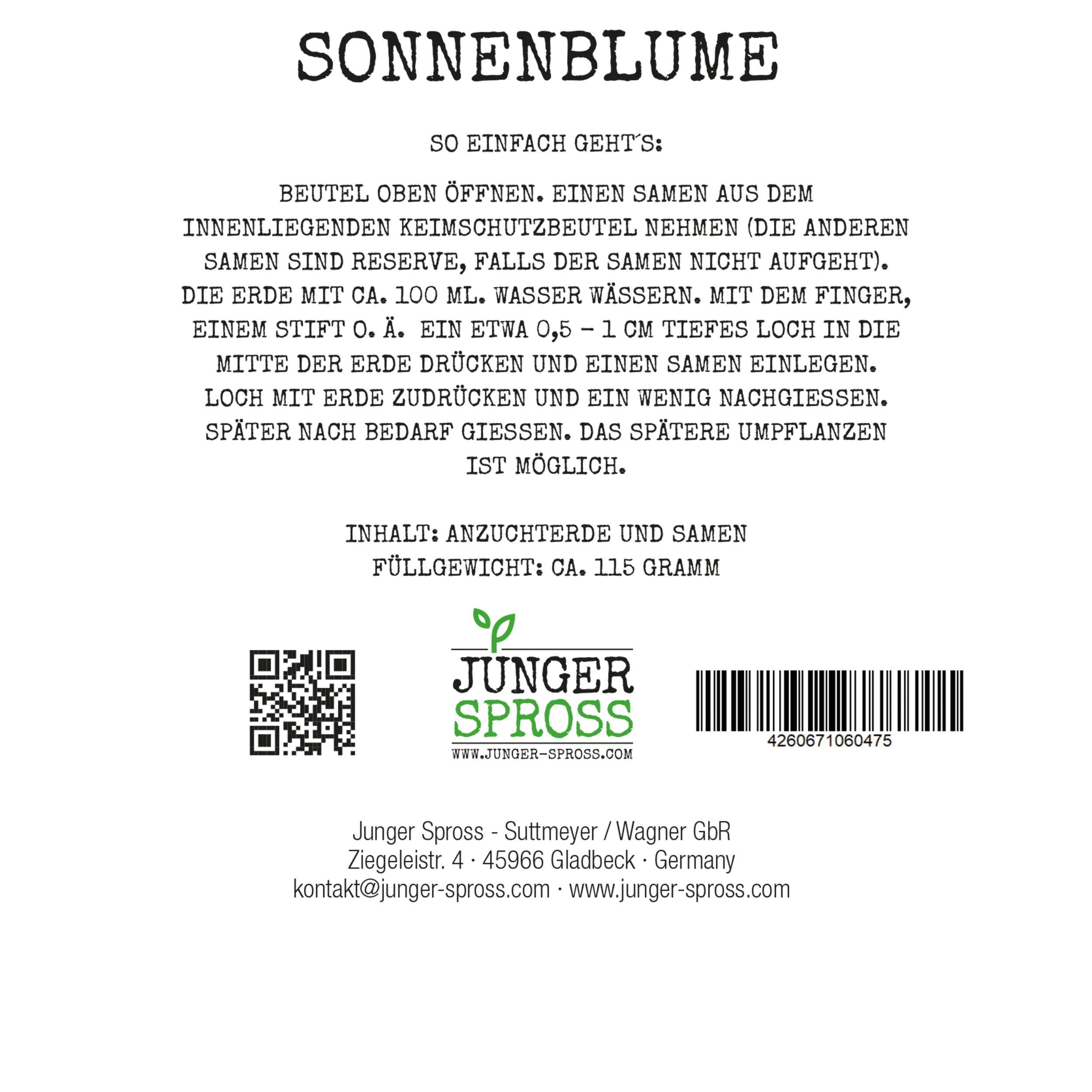 Junger Spross - Happy Birthday Lieblingsmensch (Sonnenblume)