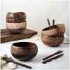 Coconut Bowl Set mit Holzlöffel Muster Cosmos