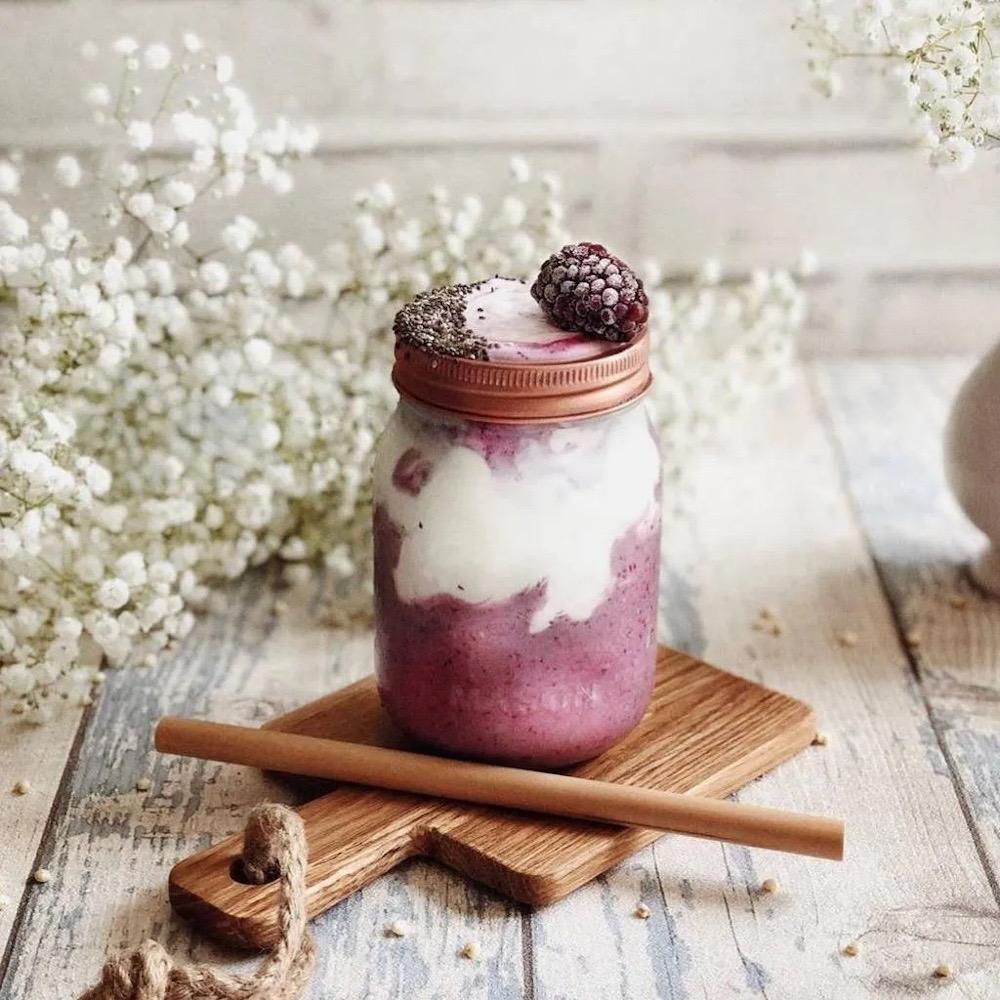 Bambus Strohhalme Set dunkelgrau