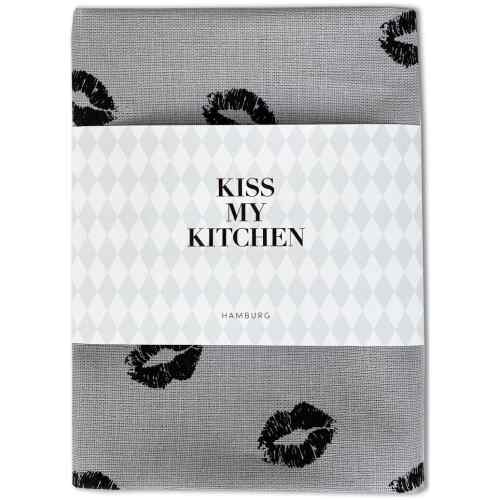 Geschirrtuch Kiss grey-black