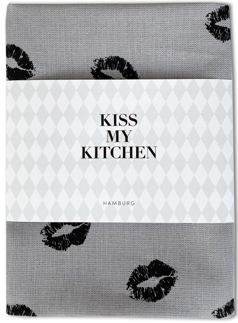 Geschirrtuch Kiss grey-black