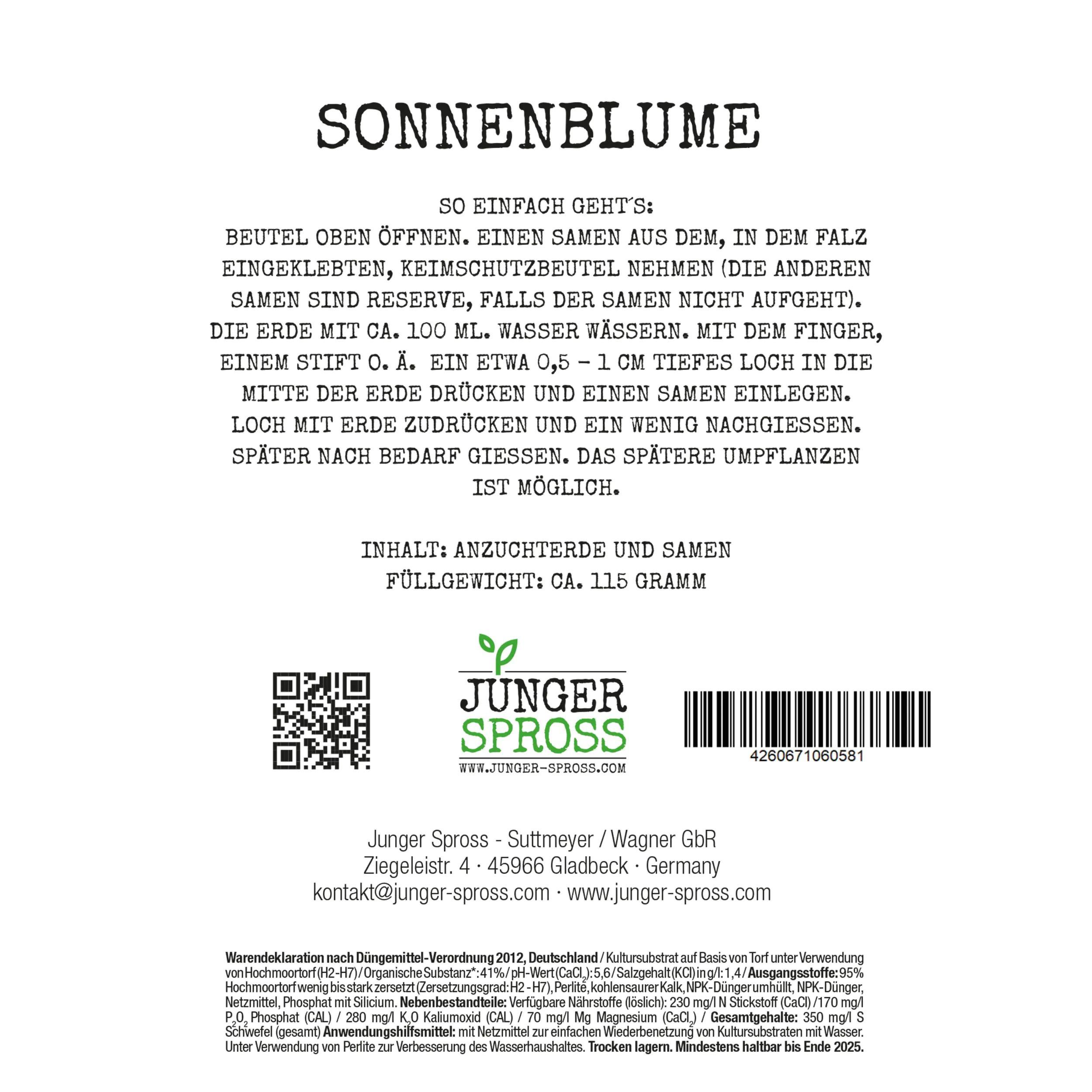 Junger Spross - Happy Easter (Sonnenblume)