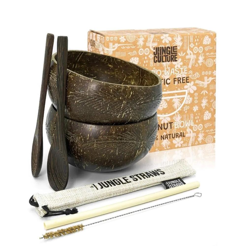 Coconut Shell Bowls & Spoons - Muster Blatt
