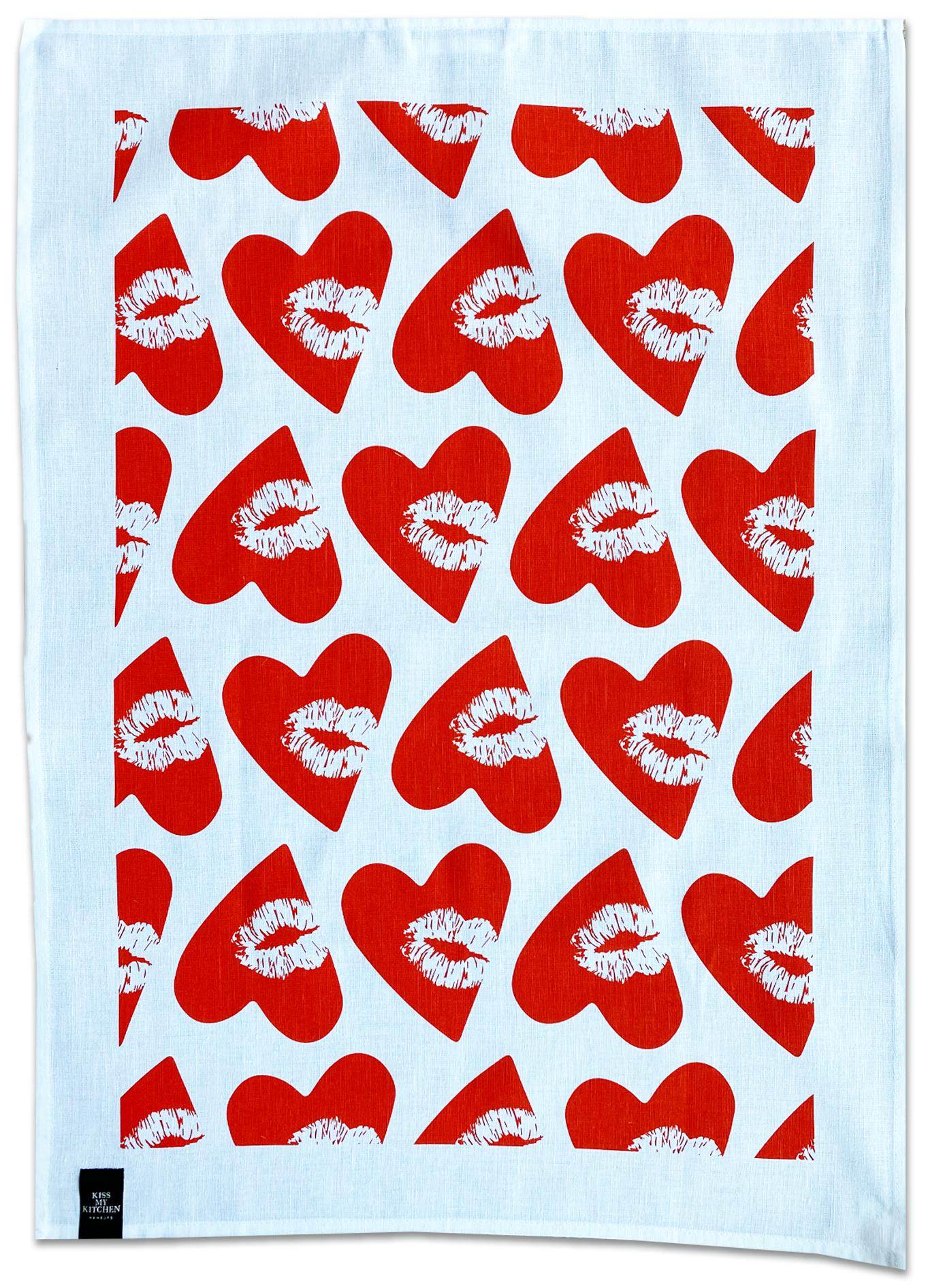 FB4EDE29-2CC1-4B58-AF9C-74E8FB387954 Geschirrtuch Lovekiss white-red