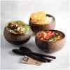 Coconut Shell Bowls & Spoons - Muster Geometrie