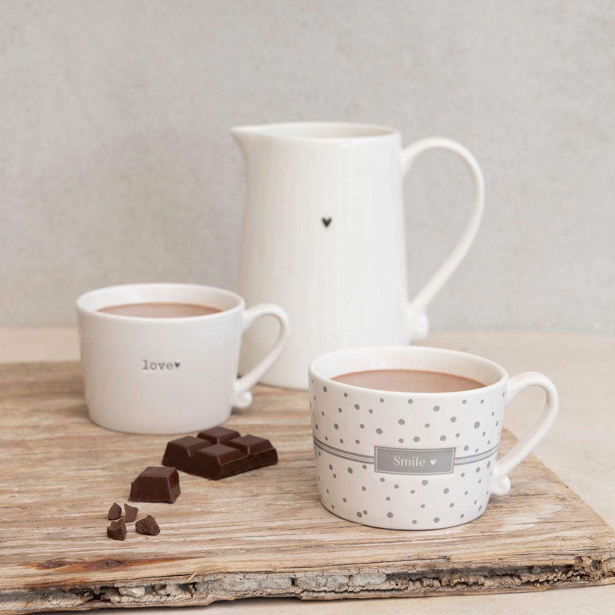 Tasse White Dots in Grey