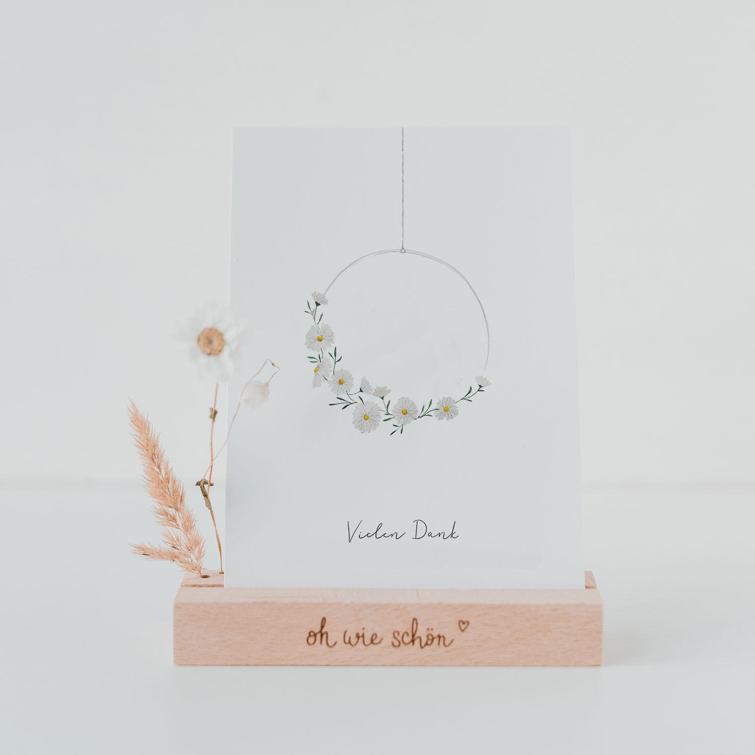 Dankeskarte Blumenkranz