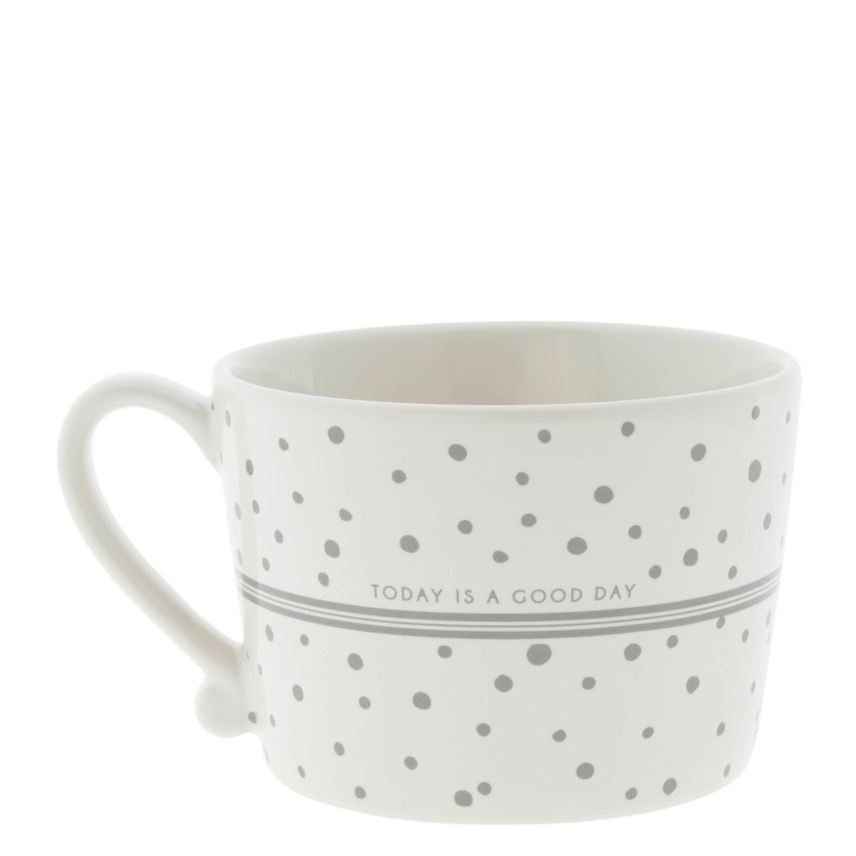 Tasse White Dots in Grey