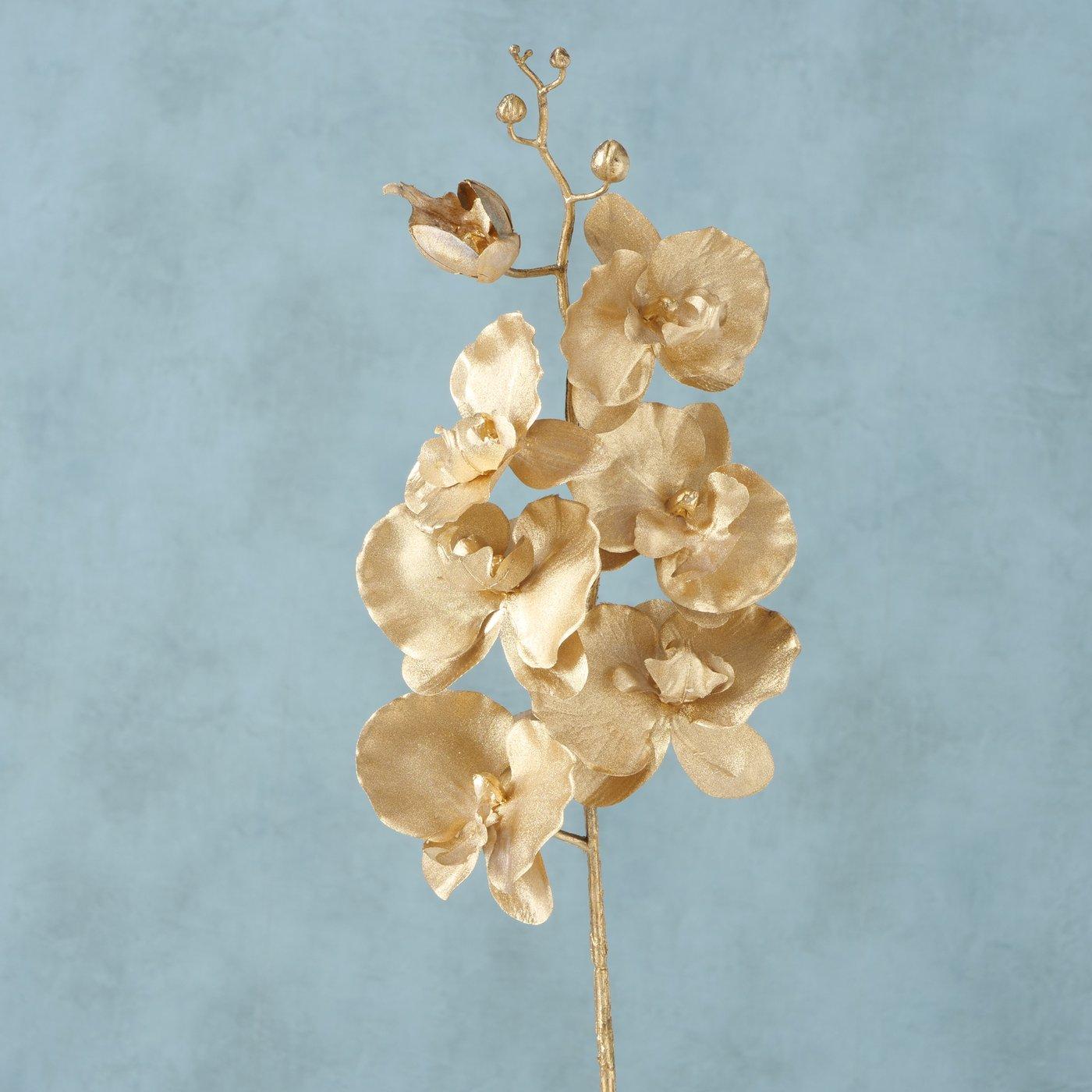 Dekozweig Orchidee Gold