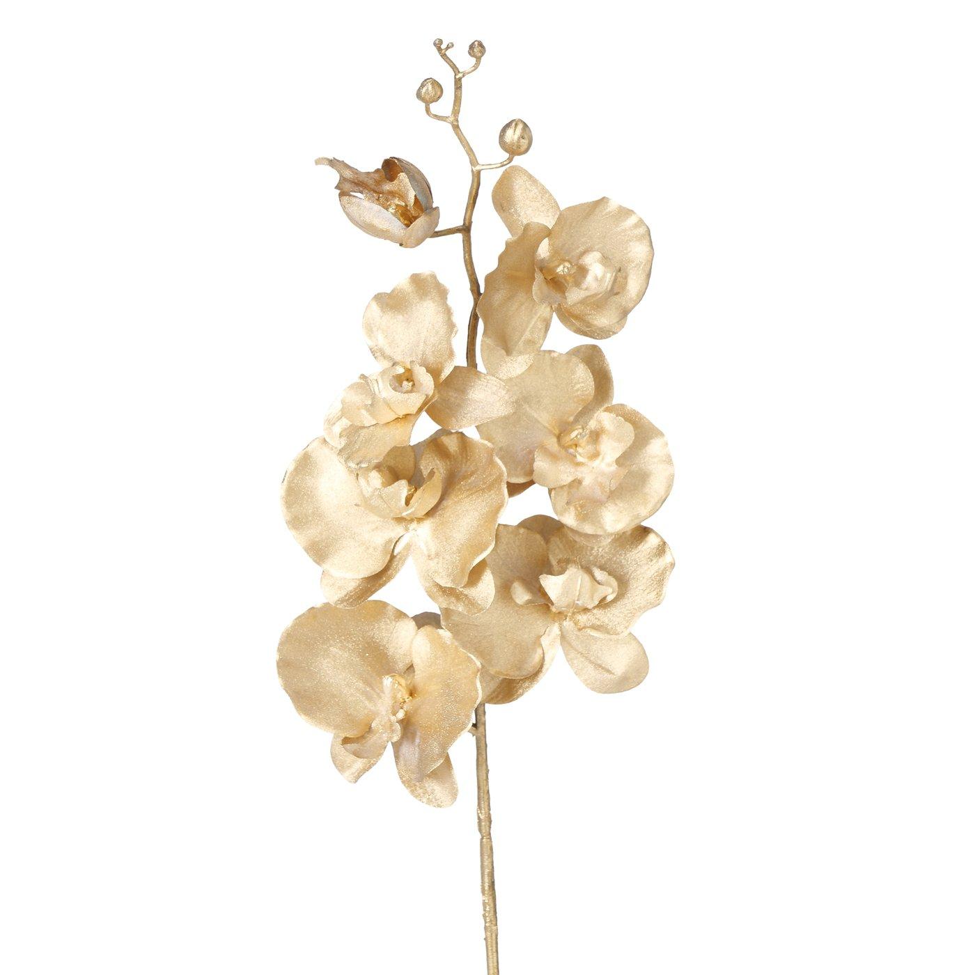 Dekozweig Orchidee Gold