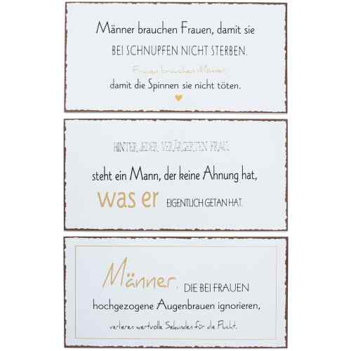 Schild Männer, 3 Sorten