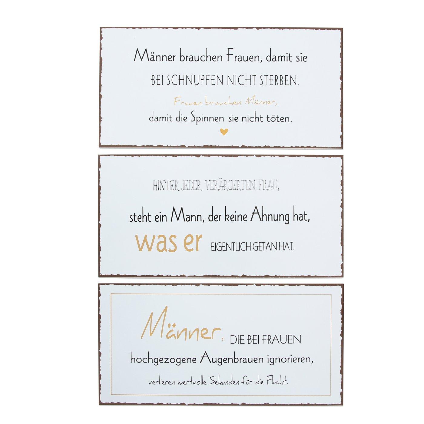 Schild Männer, 3 Sorten